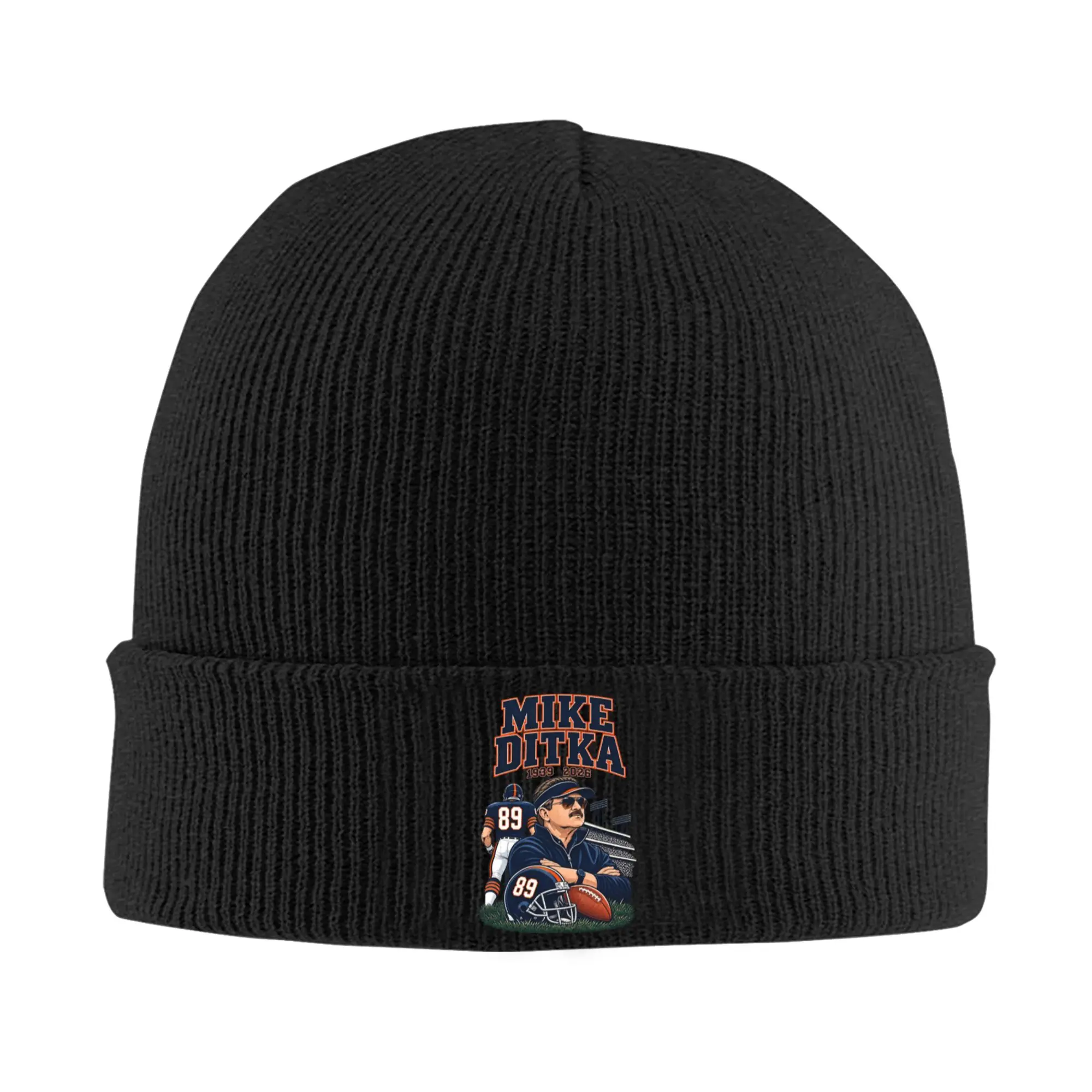 Mike Ditka 1939-2026 Legend Football Knit Hat Beanie Winter Hat Warm Unisex  Casual  Caps Men Women Gifts,