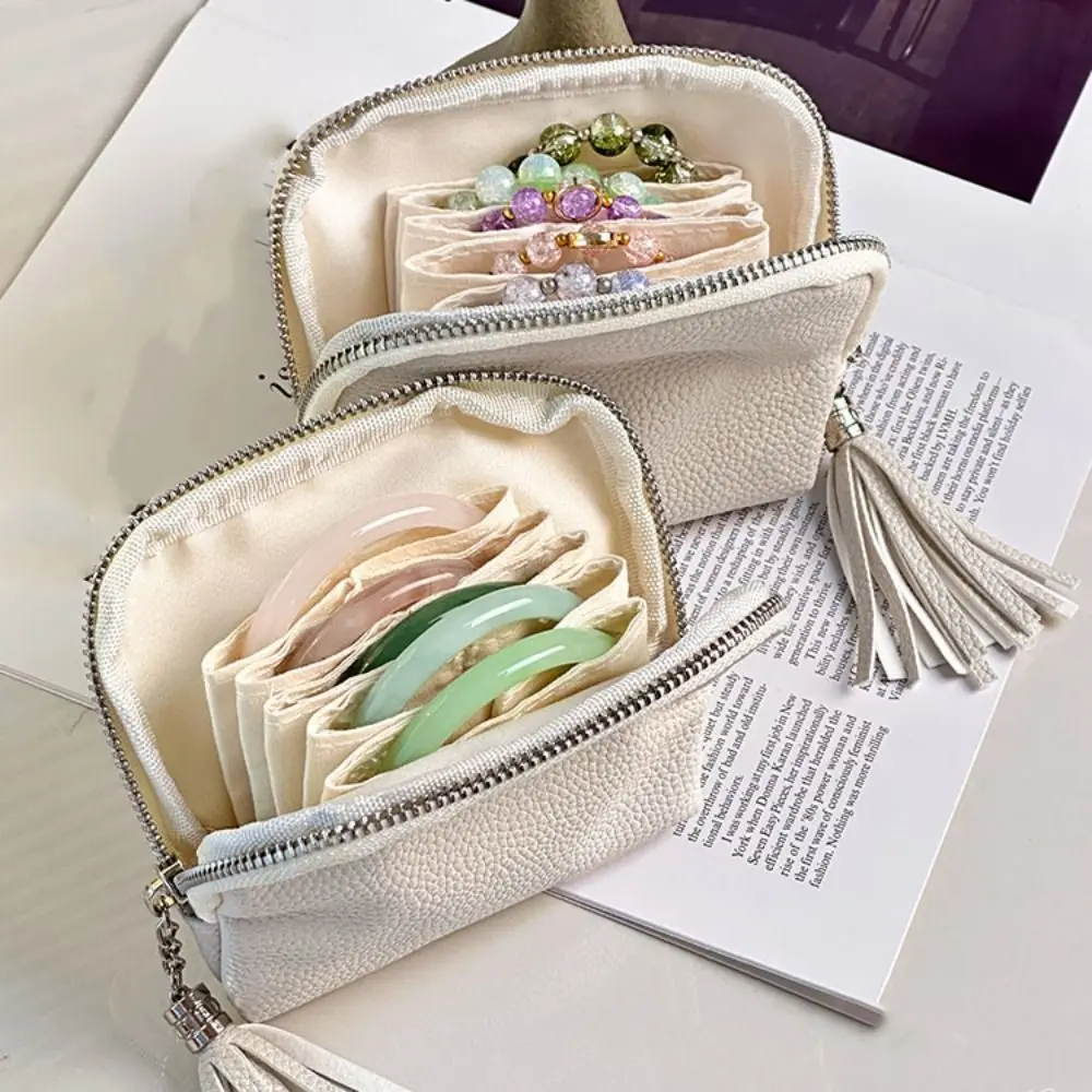

Mini Purse Tassel Jewelry Packing Bag Bracelet Large Capacity Jewelry Storage Case Pu Leather Organizer Jewelry Holder Box Gift