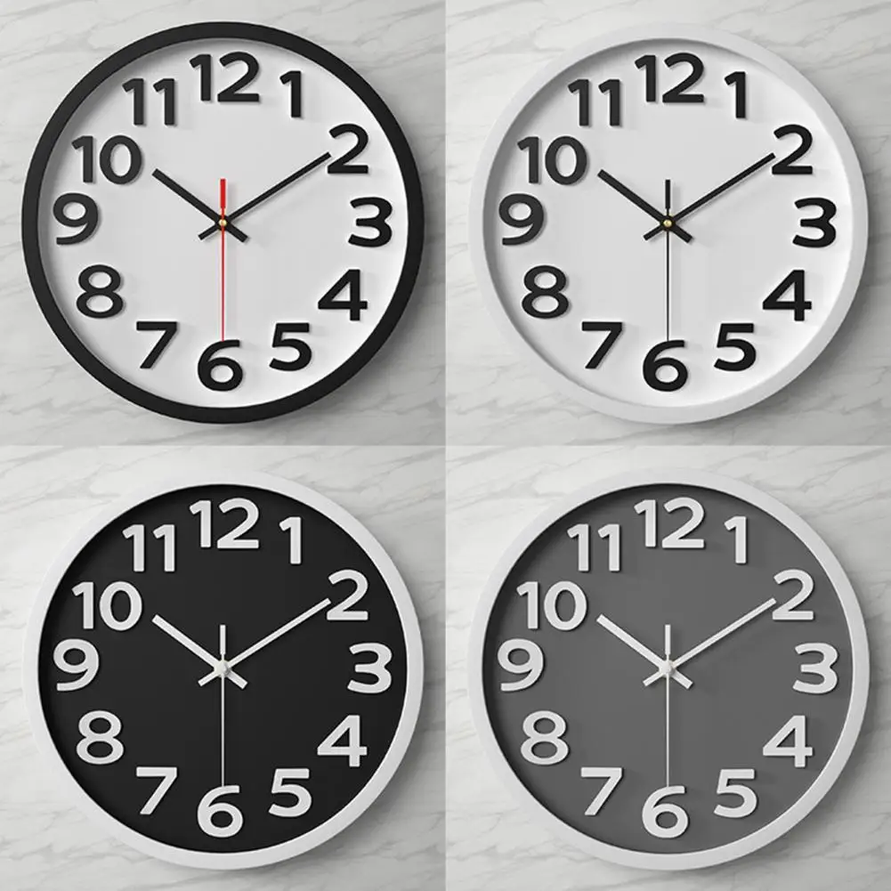 Wall Clock Battery Operated Silent Non-Ticking Large Number Accurate Time Home Office School Digital Clock Bedroom Stuff