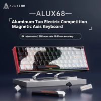 Ajazz Alux68 Magnetic Axis Wired Mechanical Keyboard All Aluminum Cnc Contour Line Customized Hot Plug Gaming Esports Keyboard