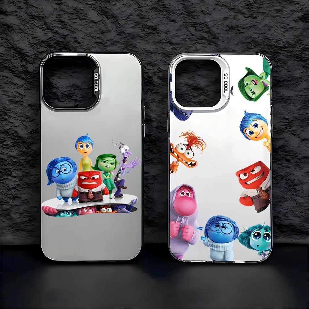 Inside Out 2 Disneys Phone Case For iPhone 16 15 14 13 12 11 Pro Max X XR XSMAX 8 7 Plus Candy Matte Shockproof Back Cover