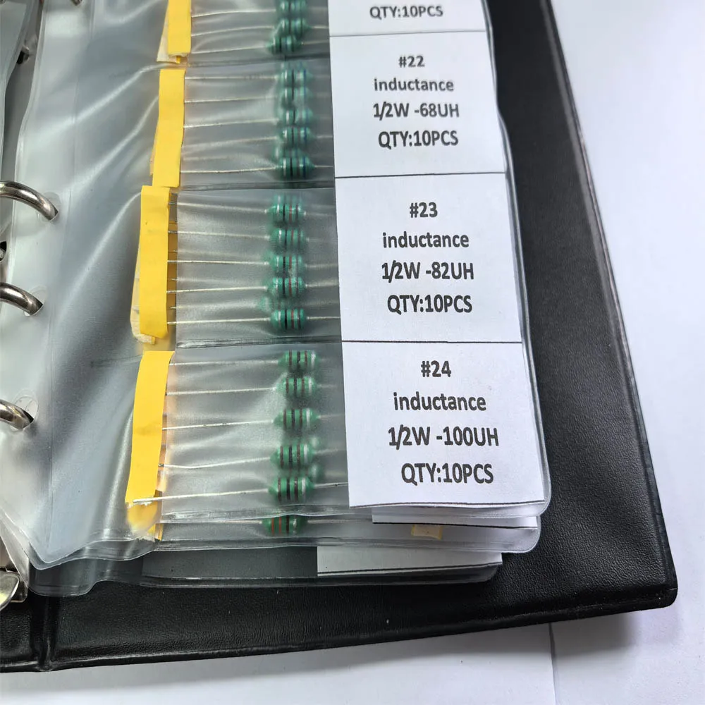 400PCS 1/2W inductor combination kit 0410 0.5W color ring inductor 1UH-4.7MH 40 value * 10 inductor combination samples are avai