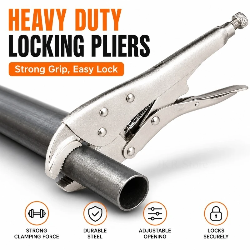 Multifunction Locking Pliers with Adjustable Clamp Jaw for Welding Repair Woodworking Metal Pipe Holding Tool