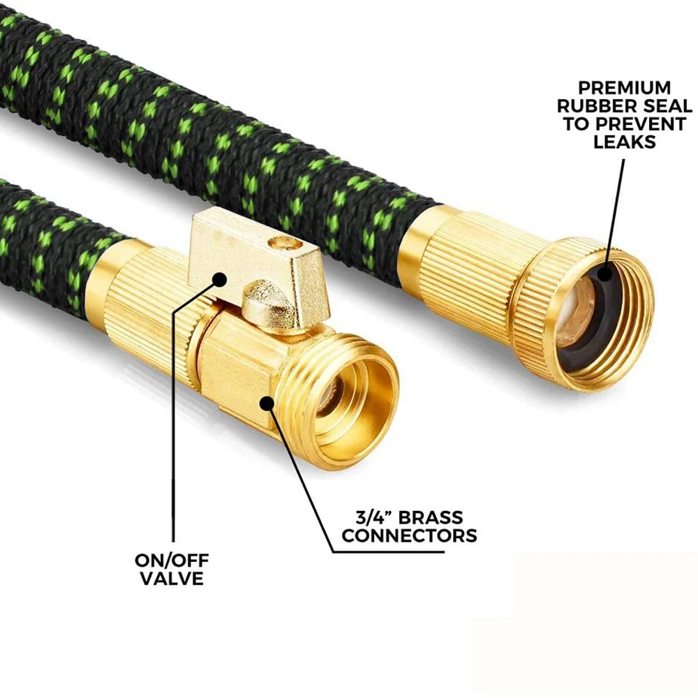 25-100FT خرطوم مياه للحديقة 3/4 خراطيم حديقة مرنة سحرية قابلة للتوسيع خرطوم غسيل عالي الضغط أنبوب بلاستيكي لسقي الحديقة