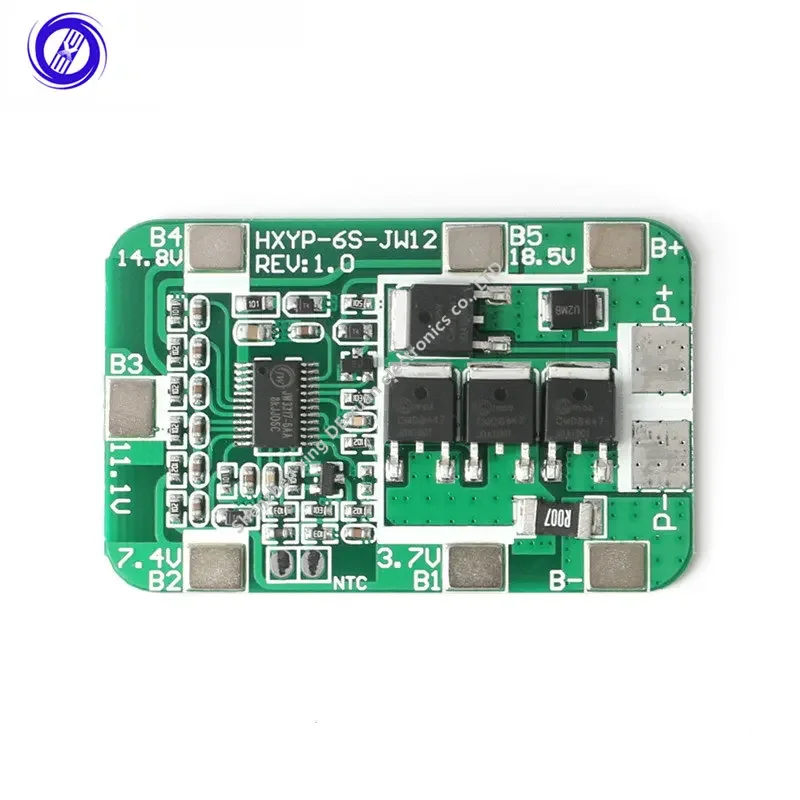 6S 14A 22.2V PCB BMS Protection Board For 18650 Li-ion Lithium Battery Cell Charger Protect Module 25.2V