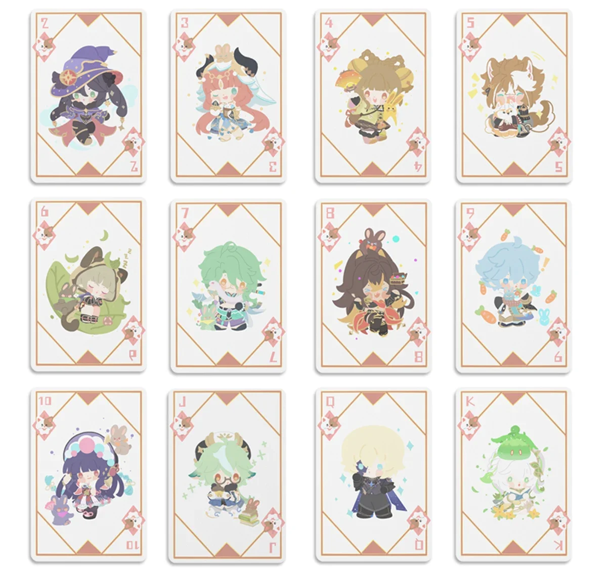 Anime Genshin Impact Xiao Scaramouche Venti Tartaglia Alhaitham Ganyu Cosplay Cartoon Karte Spielkarten Ornament Display Maskottchen