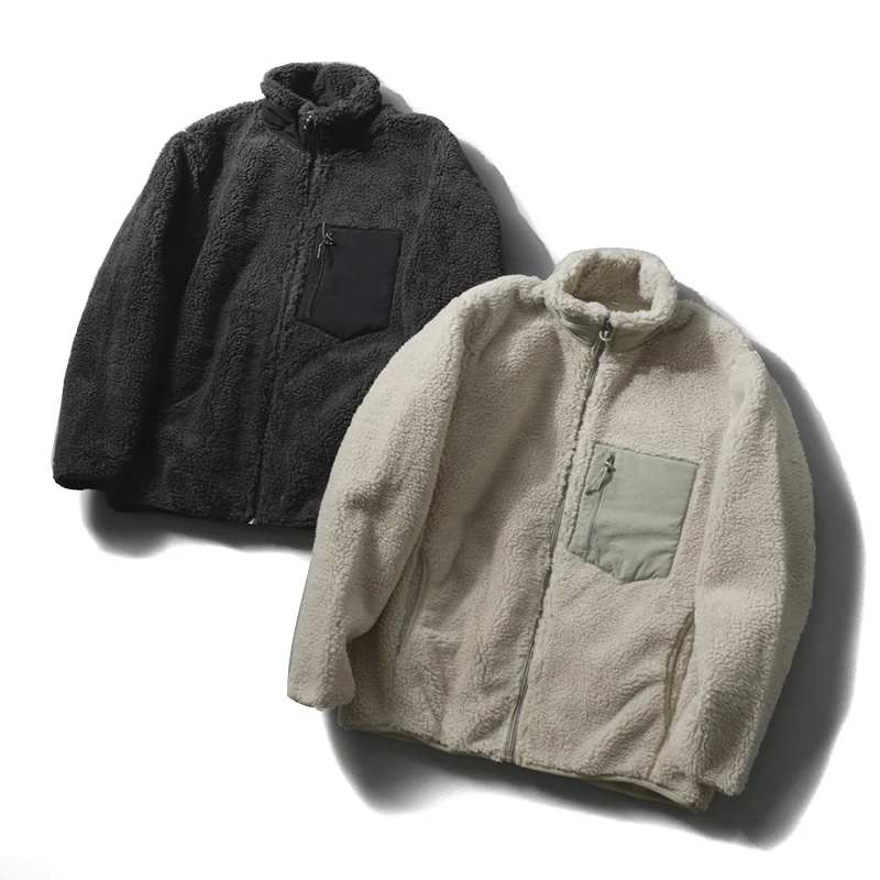

Thiened Warm Outdoor Autumn Winter New Couple Fce Lined Hooded Jaet Line Stand Fit Zipper Closure Polyeste...