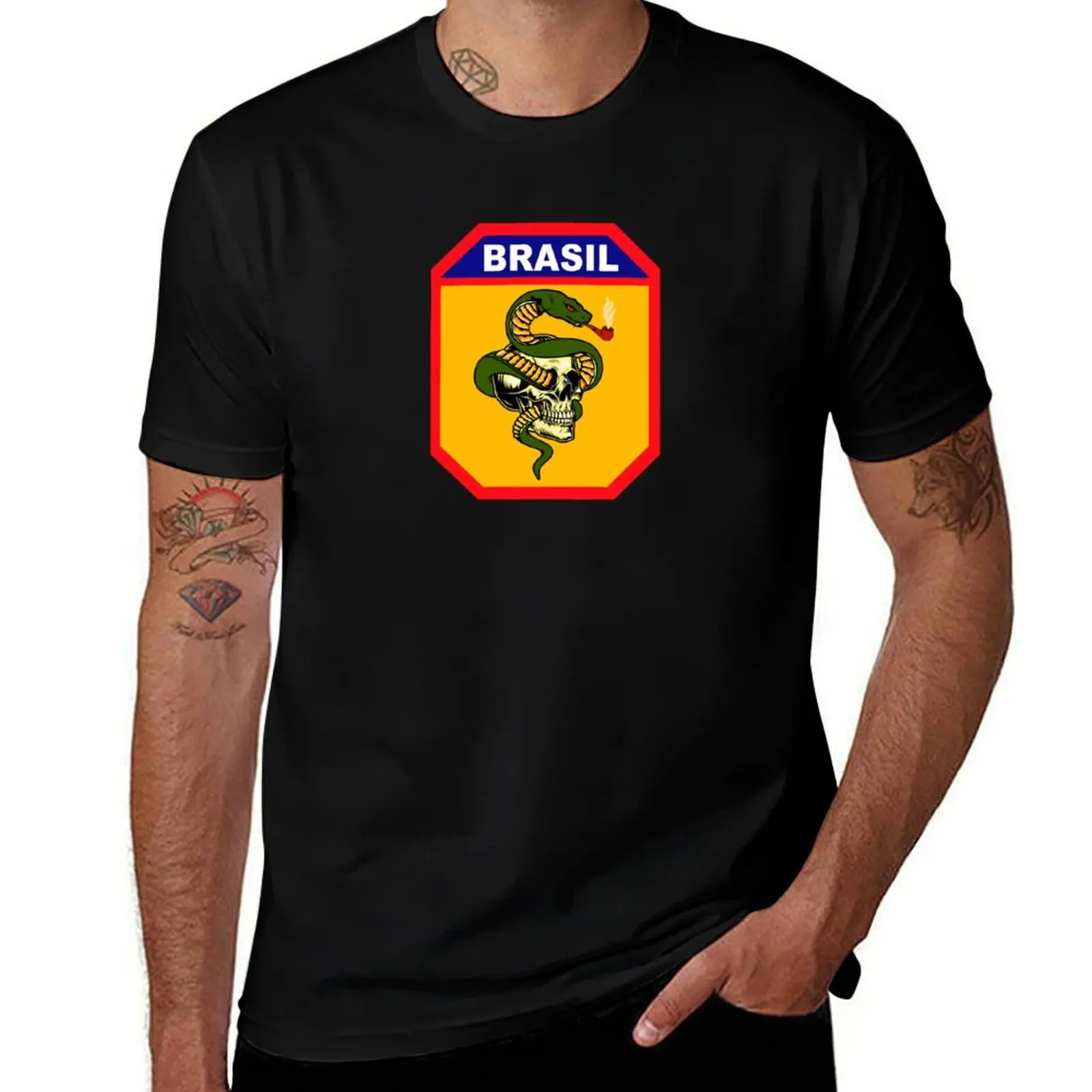 

The Smoking Snake - Brazilian Expeditionary Force pacht _By PzD501 T-Shirt vintage t shirts Louboutins designer t shirt men