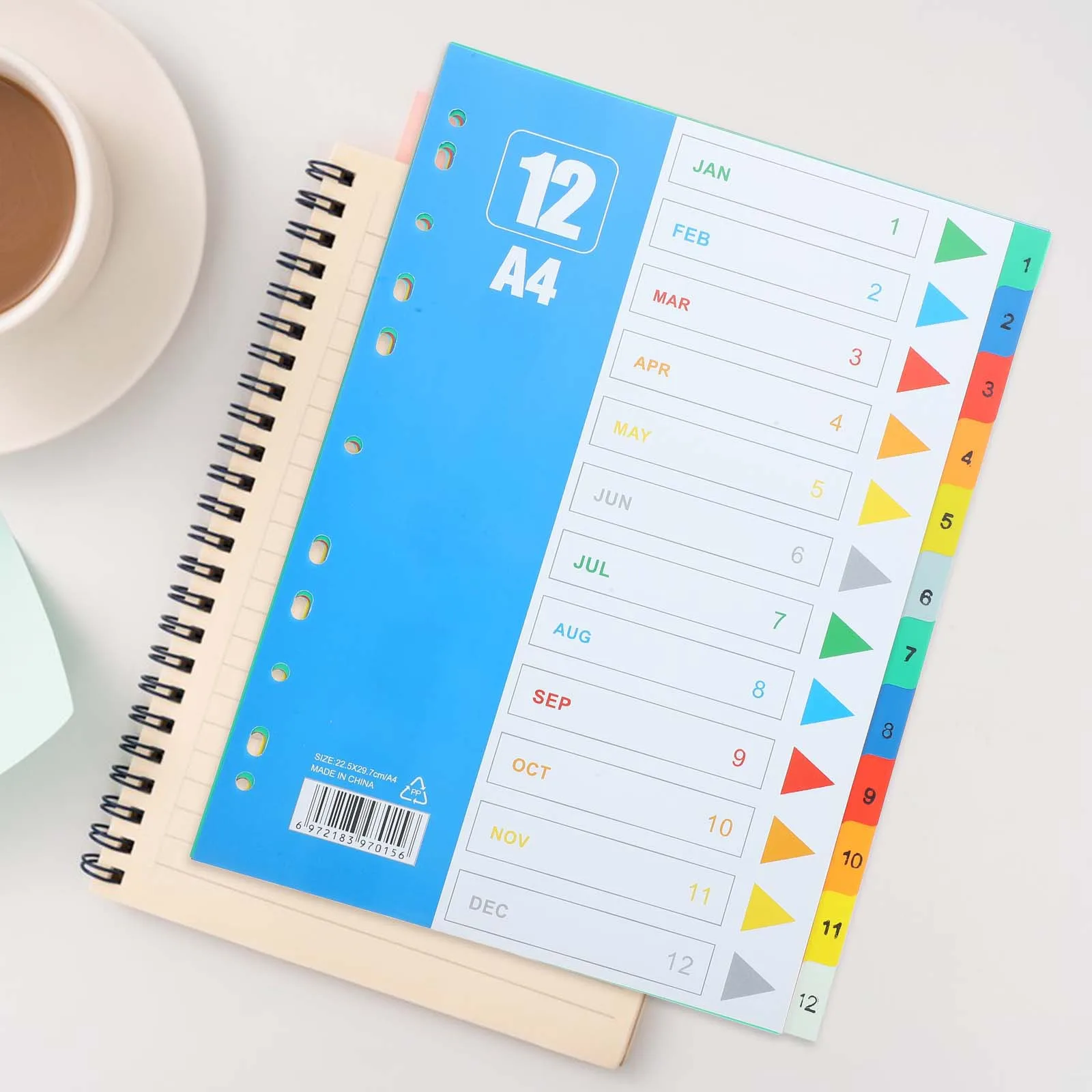 1 Set Household Notebook Dividers Office Tab Dividers Convenient Binder Tabs Book Accessory (Number 1-12)