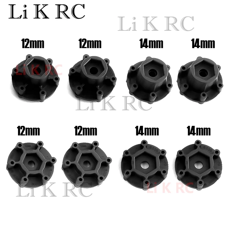 4 stücke 12mm/14mm Reifen Rad Hub für RC Auto 1/10 Monster Truck Off-road Traxxas TRX4 Axial SCX10 HPI HSP Tamiya Kyosho Arrma HOBAO