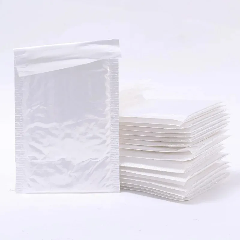 Bubble Mailers para embalagem Mailing, envelope branco acolchoado, auto selo, sacos de envio, presente, atacado, 80pcs