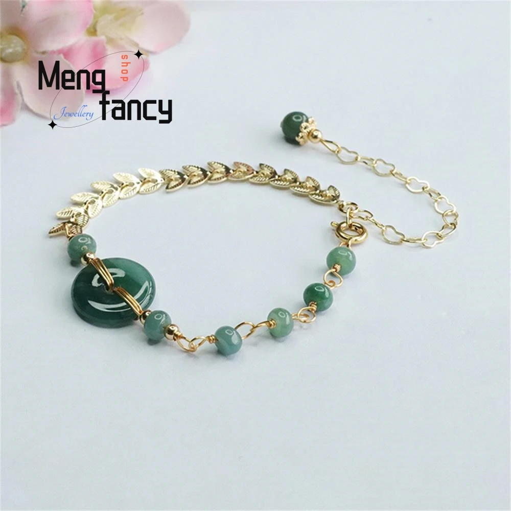 Jadeite gelang biru air perdamaian gesper indah elegan sederhana kualitas tinggi mewah Fashion perhiasan hadiah liburan