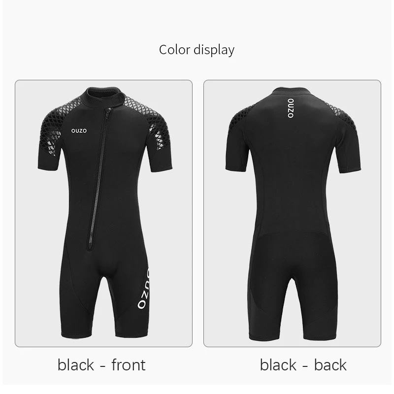 3MM Neoprene Wetsuit Men Keep Warm Swimsuit Scuba Free Diving Suit Short Sleeve Triathlon Surfing Snorkeling Suits Men Swimwear