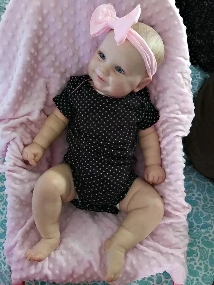 20/24 Inch Bebe Reborn Maddie 50CM/60CM Two Options Reborn Doll  Hand-painting Hair Soft Vinyl Newborn Baby