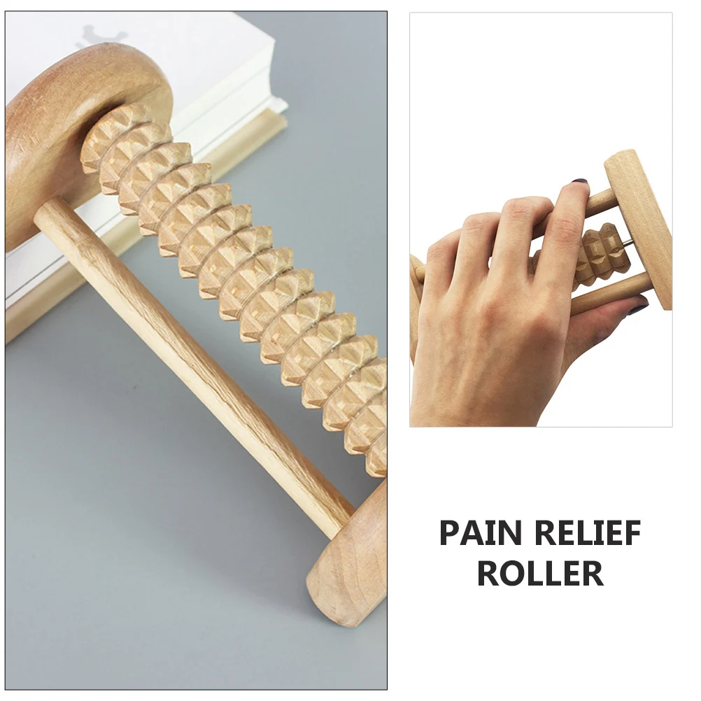 

Massager Pain Relief Roller Vintage Care Tool Lotus Tree Relaxation Pedicure Foot Massage Roller Wooden Promote Circulation