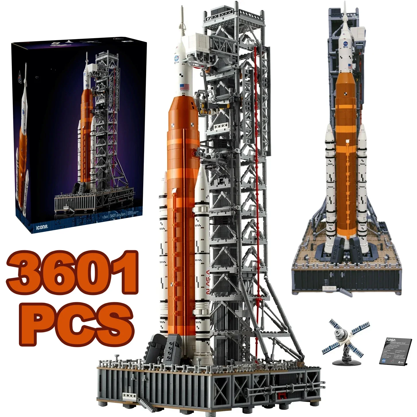 

Creative 3601PCS Technology Artemis Space Launch System Rocket Building Blocks Construction Bricks Toys Gift For Kids Boys Adult