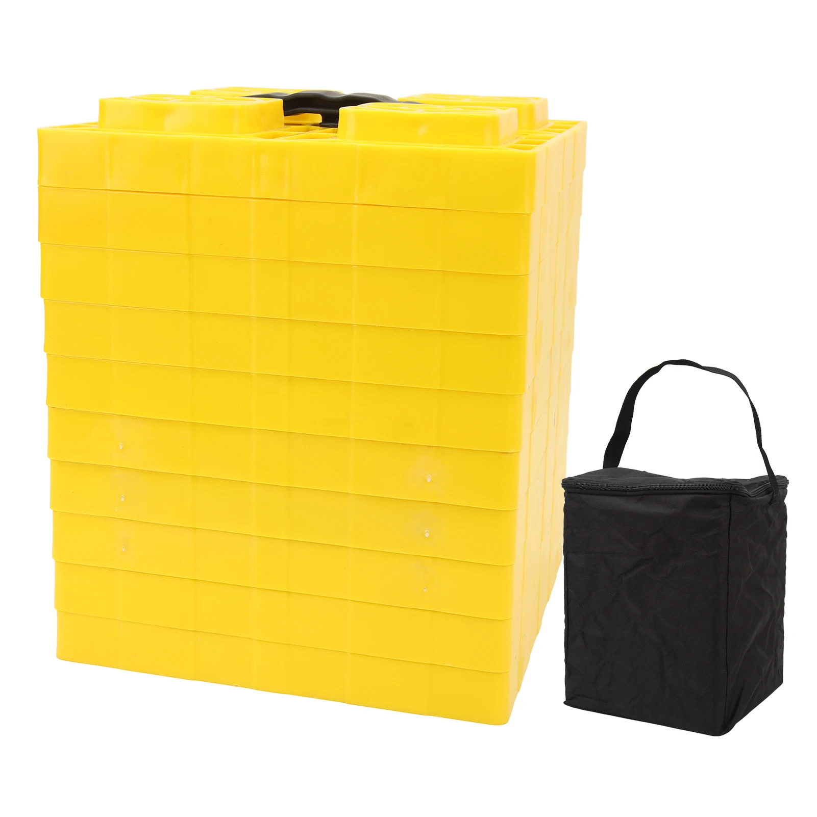 10pcs Camper Leveling Blocks Antislip Pads Design Heavy Duty Leveling Blocks with Storage Bag for Leveling Single and Dual Wheel