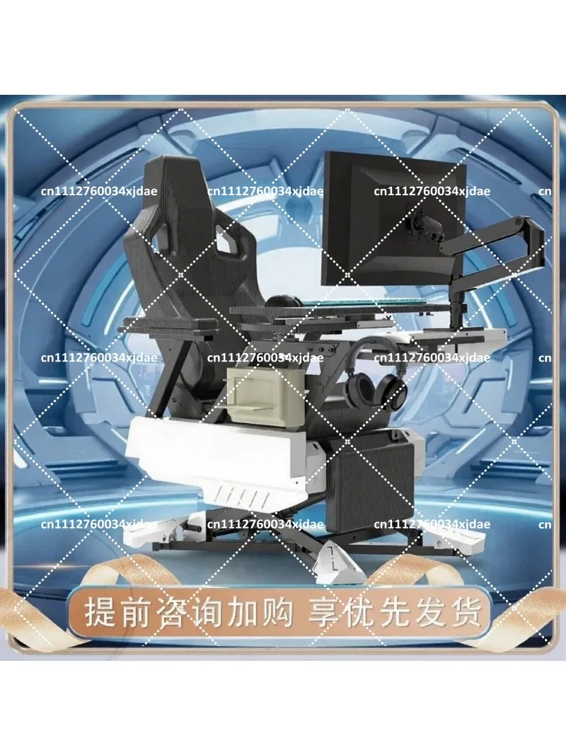 Ergonomic Reclining Gaming Chair - Cockpit Style Office Computer Desk Chair, Comfortable for Long Hours of Sitting