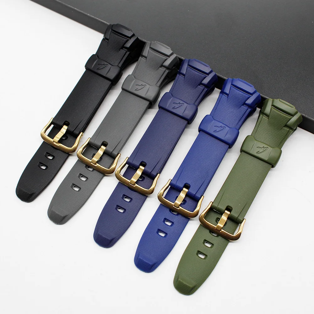 MTG-900 / 910 / 930 / 940 / 9300 용 GW-M500 / 510 / 520 / 530 용 시계 스트랩 소프트 수지 시계 밴드 핀 버클 손목 밴드 waterp