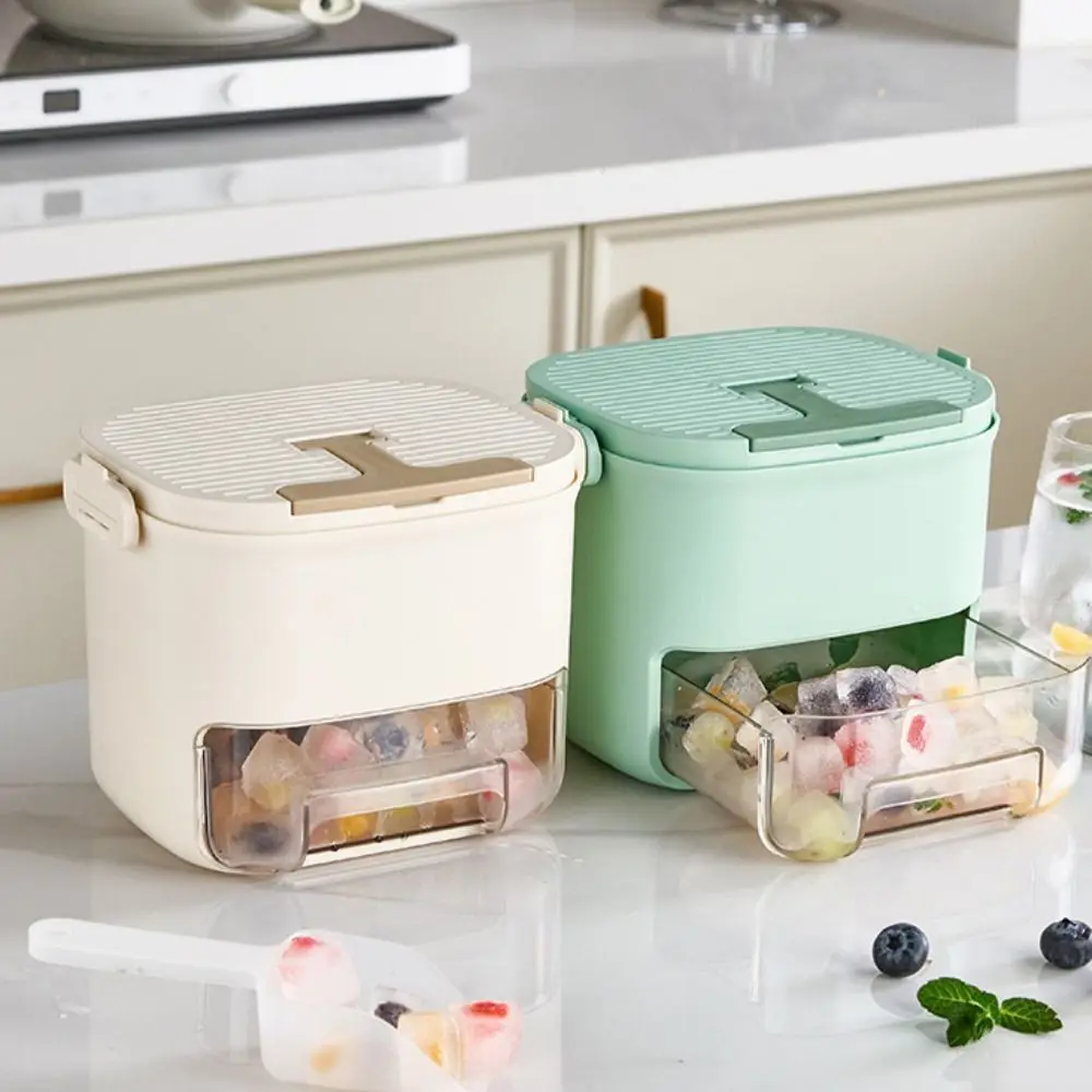 

Frozen Ball Ware Press Type Ice Cube Mold Double-Layer Large Capacity Ice Box Creative Food Grade Ice Grid Tray Summer