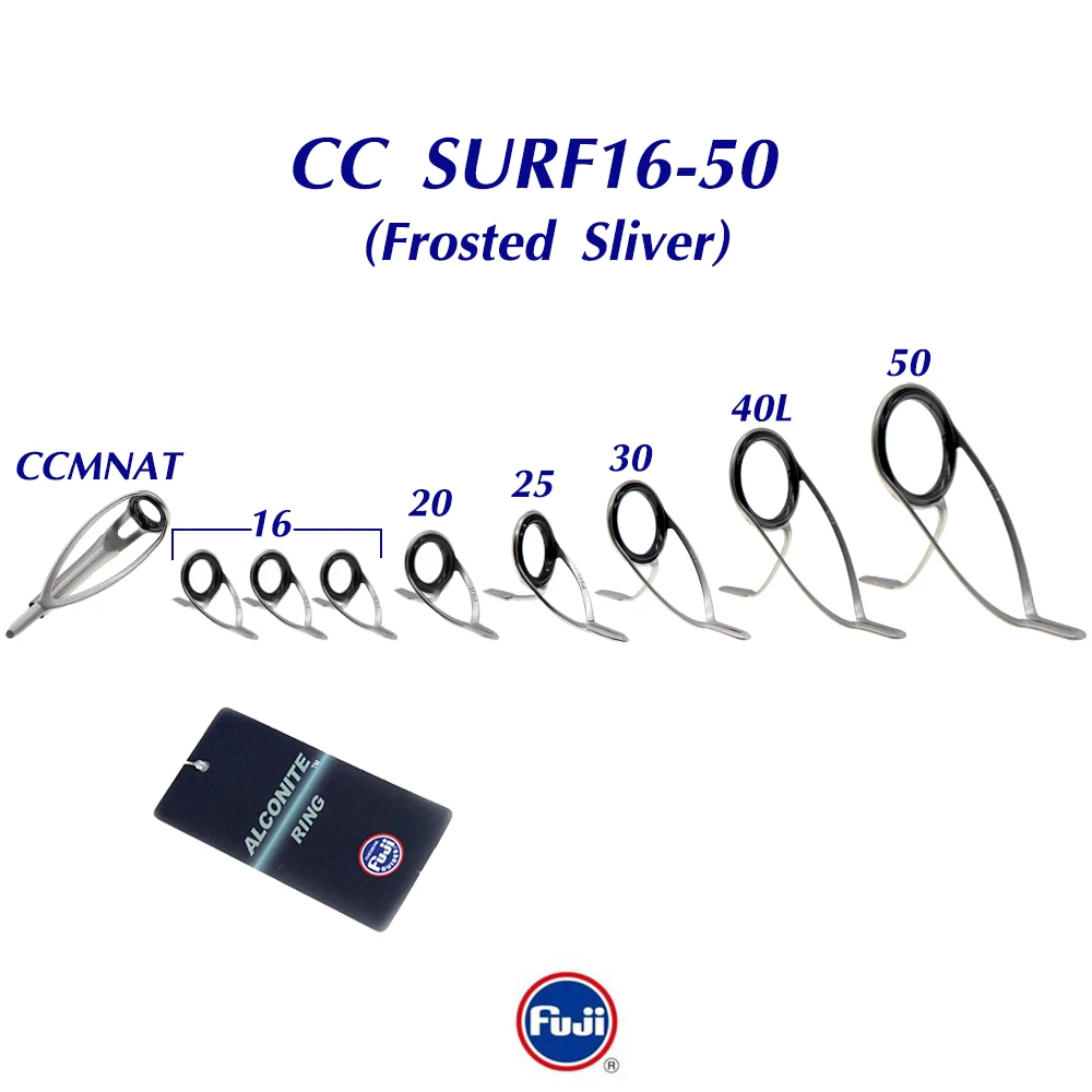 Original Fuji Guide KW SURF16-50 Alconite Ring Stainless Steel Frame for Casting Fishing Rod Builter