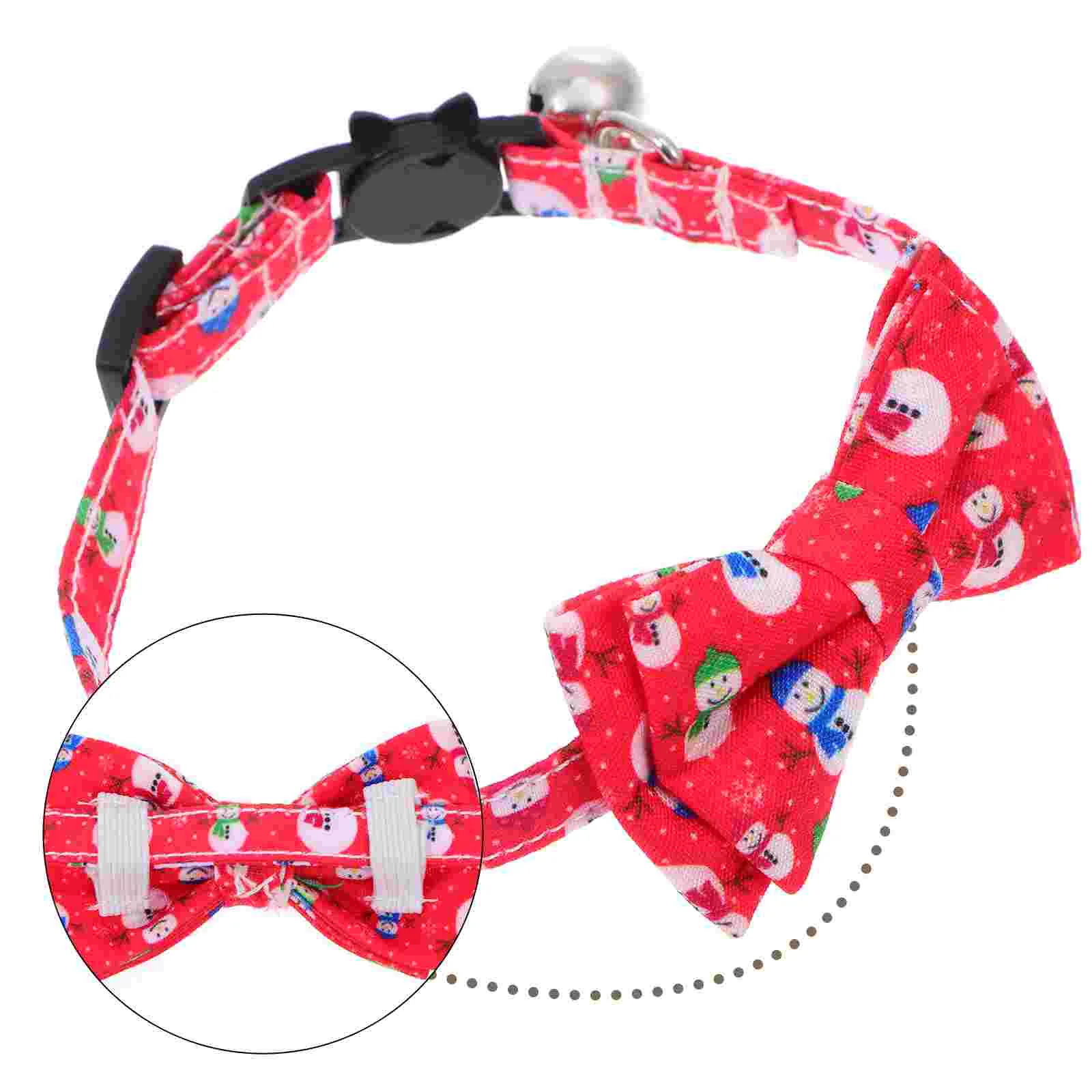 

Christmas Dog Collar with Bells Bow Tie Adjustable Puppy Collars for Litter Pet