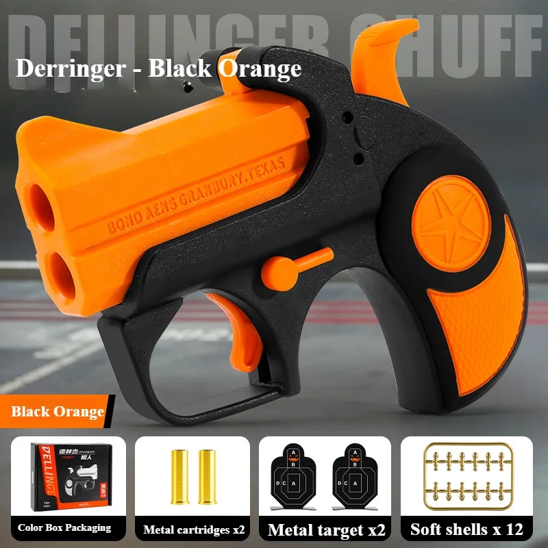 Roughneck-Caja De lanzamiento mecánica multicolor, modelo Derringer continuo, Pistola De seguridad interior para niños, Pistola De Idriogel sin cremallera