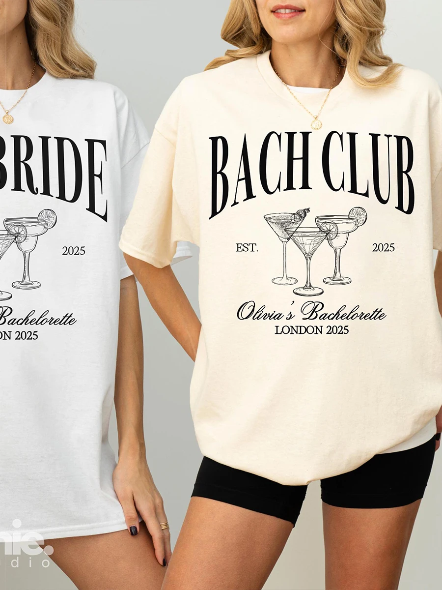 

2025 Club Hen Do T-shirt Hen Party Cocktail Party Single Women Fun Comfortable Shirt Cotton Y2K Top Daily Fashion Street Wear