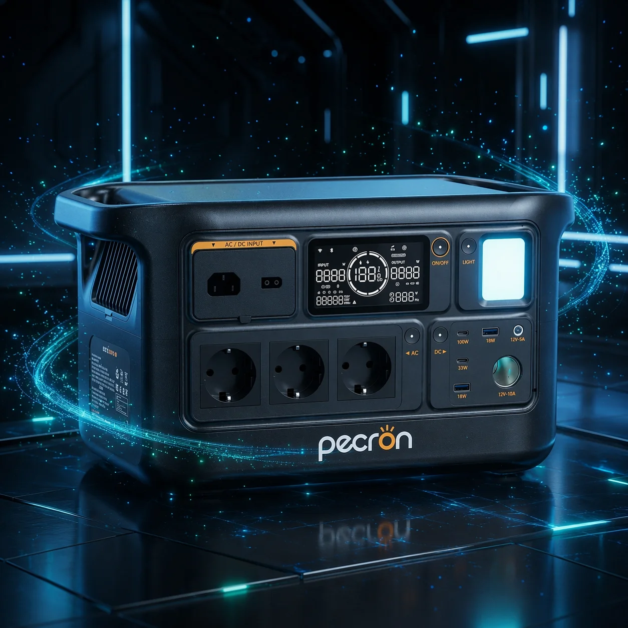 PECRON F1000LFP 960Wh Portable Power Station 1500W UPS Uninterruptible Power Supply LiFePO4 EU 220-240V Home Power Outage Backup For Computer CPAP