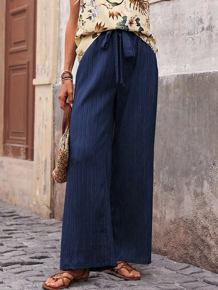 

Новые женские брюки, летняя новая уличная одежда, модные повседневные тонкие брюки на шнуровке, элегантные женские индивидуальные универсальные брюки, одежда