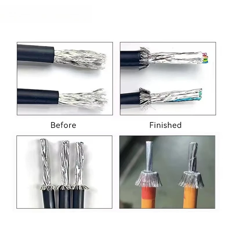 EW-1060 آلة قطع جديلة الكابلات الأوتوماتيكية آلات خلفية قابلة للطي