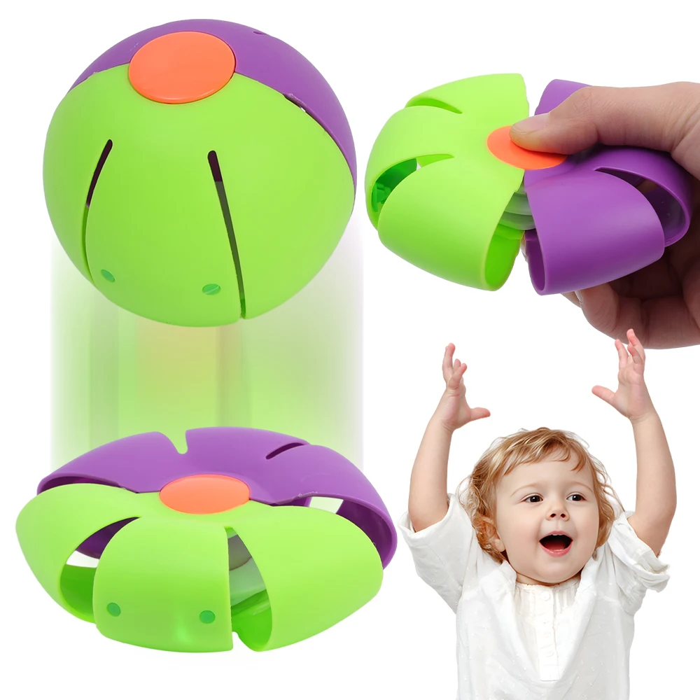 Children's Outdoor Sports Elastic Compression Deformation Ball Puzzle Decompression Toys Pet Interactive Luminous Bouncing Ball