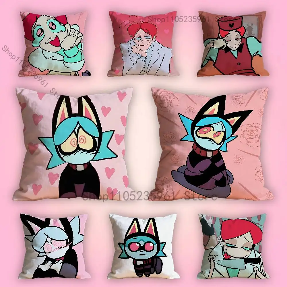 

P-PSYCHO CUTIES Pillowcase for Sofa Room Office Decor Printing Protector Cushion Cover Valentine gift Custom