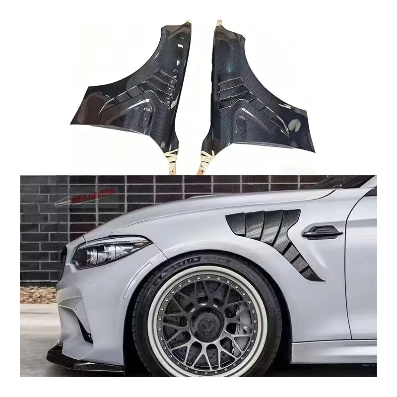 New for M2 F87 Dry Carbon Fiber Bumper with Exhaust Cut-Outs-Bolt-On Retrofit Upgrade