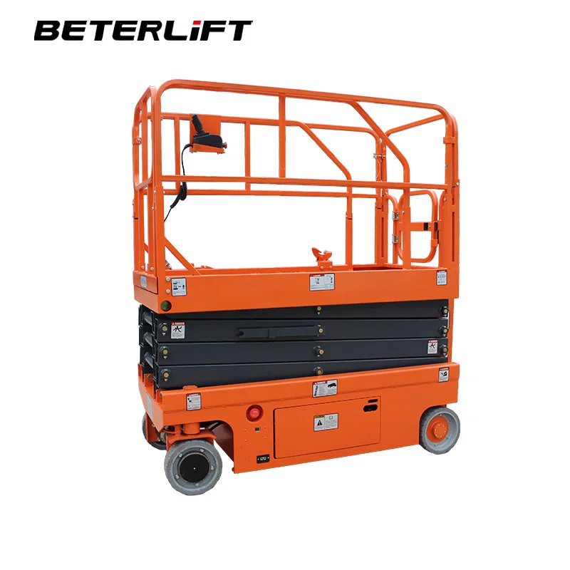 6m 8m 320kg Indoor DC Foldable Self Propelled Scissor Lift Heavy Duty Rectangular Structure Aerial Working Platform Pro