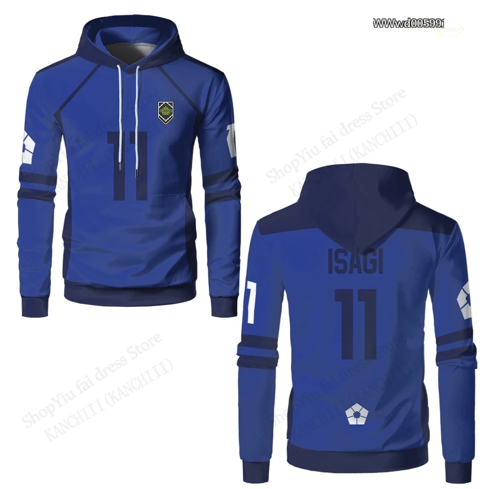 Sudaderas con capucha con estampado 3d de Anime Blue Lock para hombre y mujer, Sudadera con capucha de Isagi Nagi a la moda, abrigo Unisex, sudaderas para hombre, ropa deportiva, chaquetas