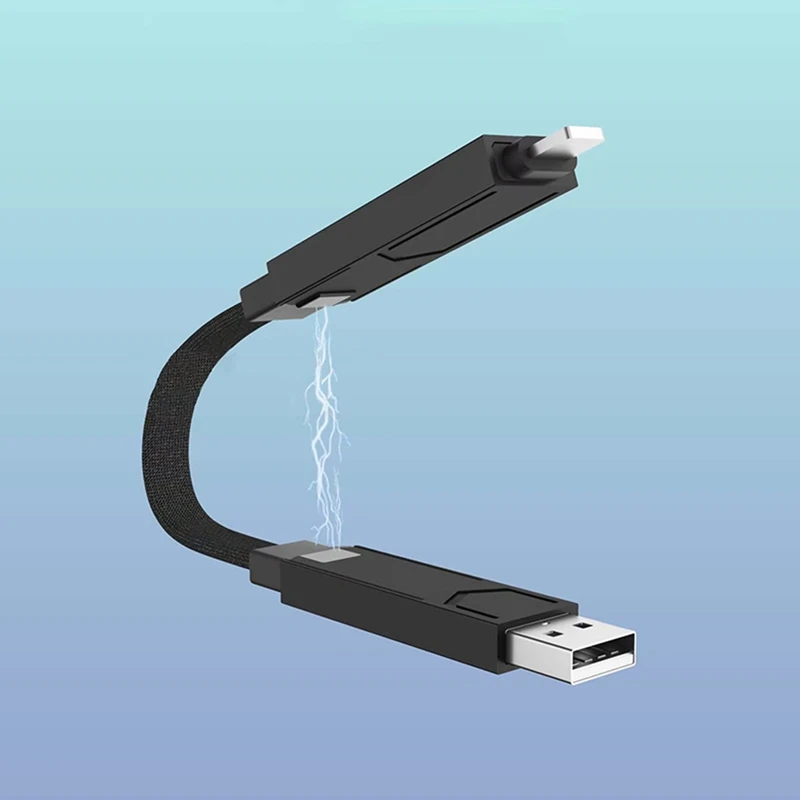 Multi Connectors Magnetic Fast Charging Cable with Screen Keychain PD Cord for Andriod TYPE-C 60W QC 18W White-DTA9