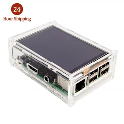 Raspberry Pi 3,pi 2モデルb,3.5インチのアクリルケース