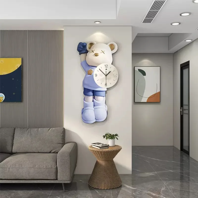 

Creative Wall Clocks Simple Cartoon Led Fashion Nordic Living Room Wall Watch Led Art Mural Horloge Murale Home Design Clocks