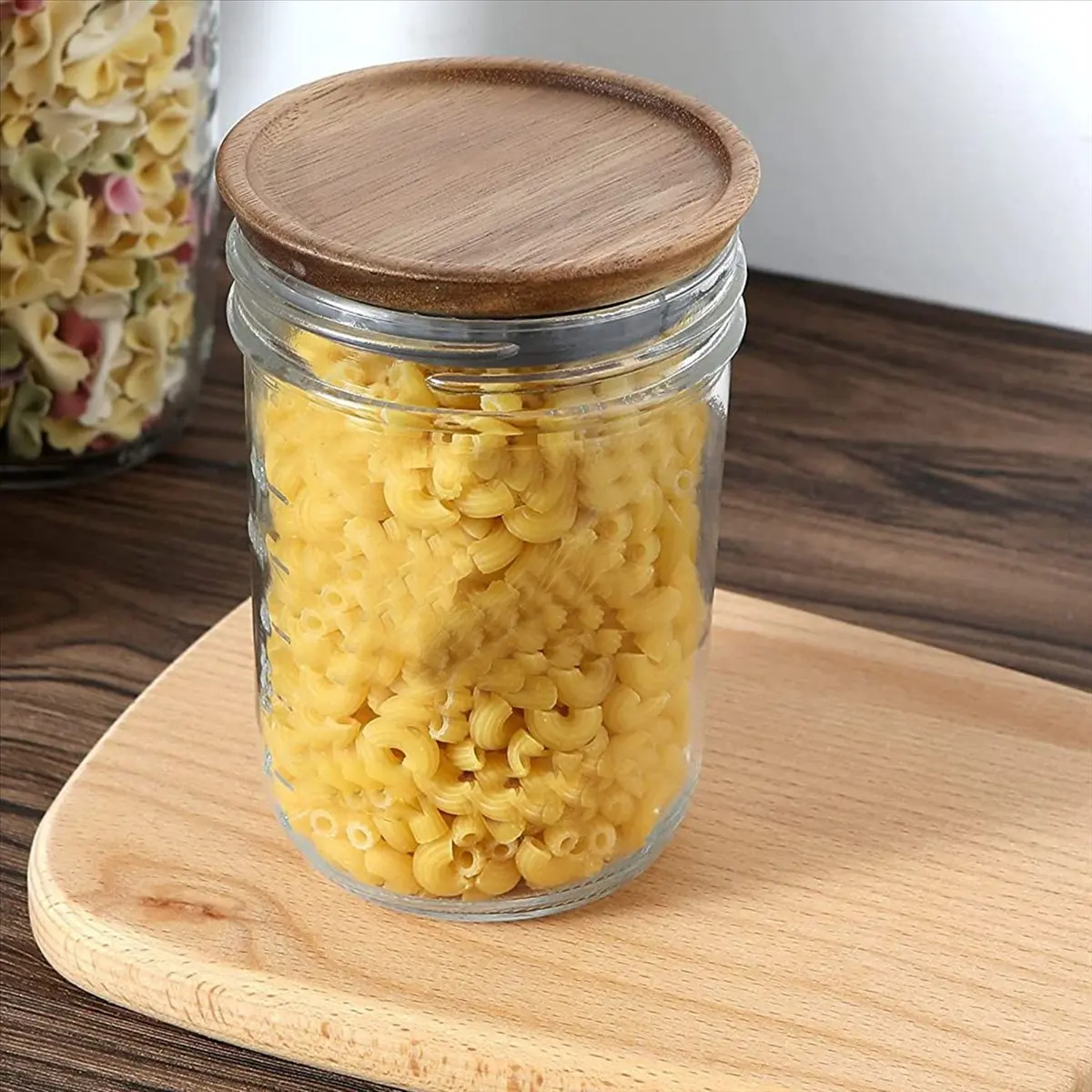 AA77 NEW 6 Sealed Wooden Storage Lids Set,Wooden Lids for Ball,Kerr Jars,Food Grade Material,Airtight for Jars 89mm