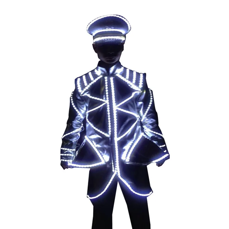 LED luminous clothing white light flash clothing KTV bar luminous