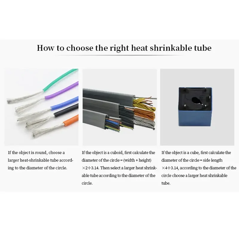 102-750pcs 2:1 Thermoresistant Tube Heat Shrink Wrapping Kit Assorted Wire Cable Insulation Sleeving 3:1 Heat Shrink Tube set