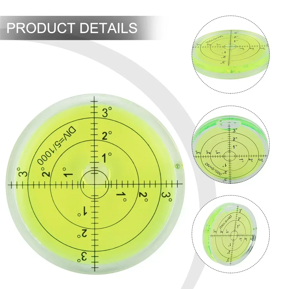 

1pc PrecisionBubble Level Degree Mark Round Circular Measuring Kit Environmental Bulls Eye Horizontal Leveler