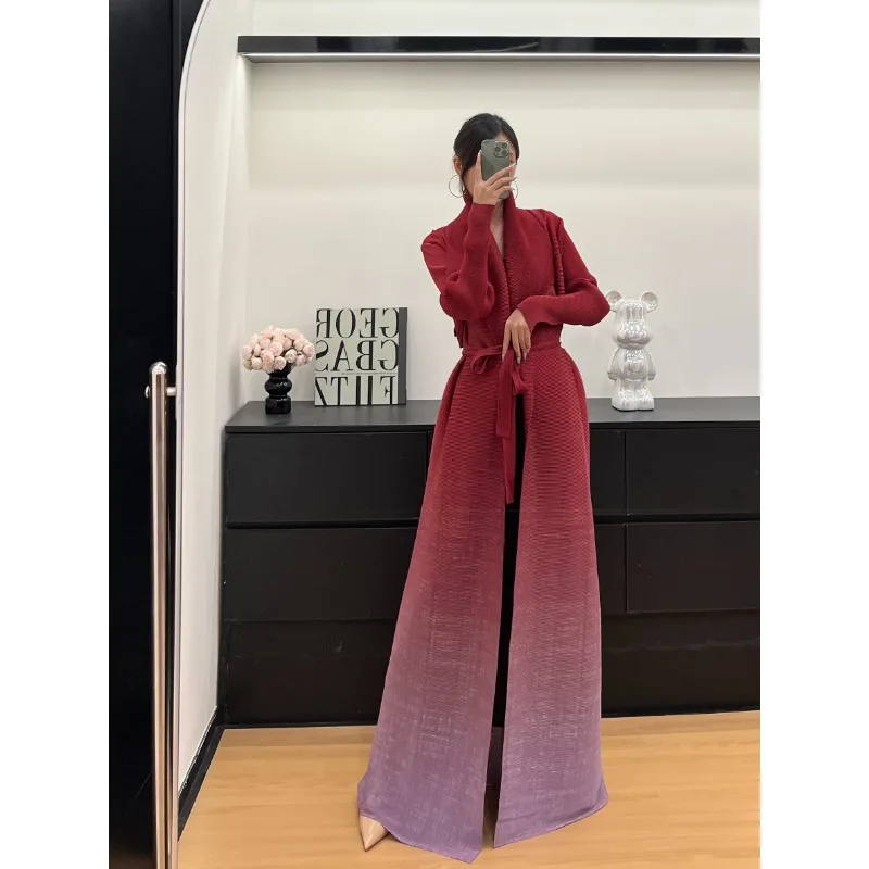 KAF femmes luxe robe de soirée dégradé Vintage Design Cardigan ample grande taille femmes Abaya femme robes de vacances