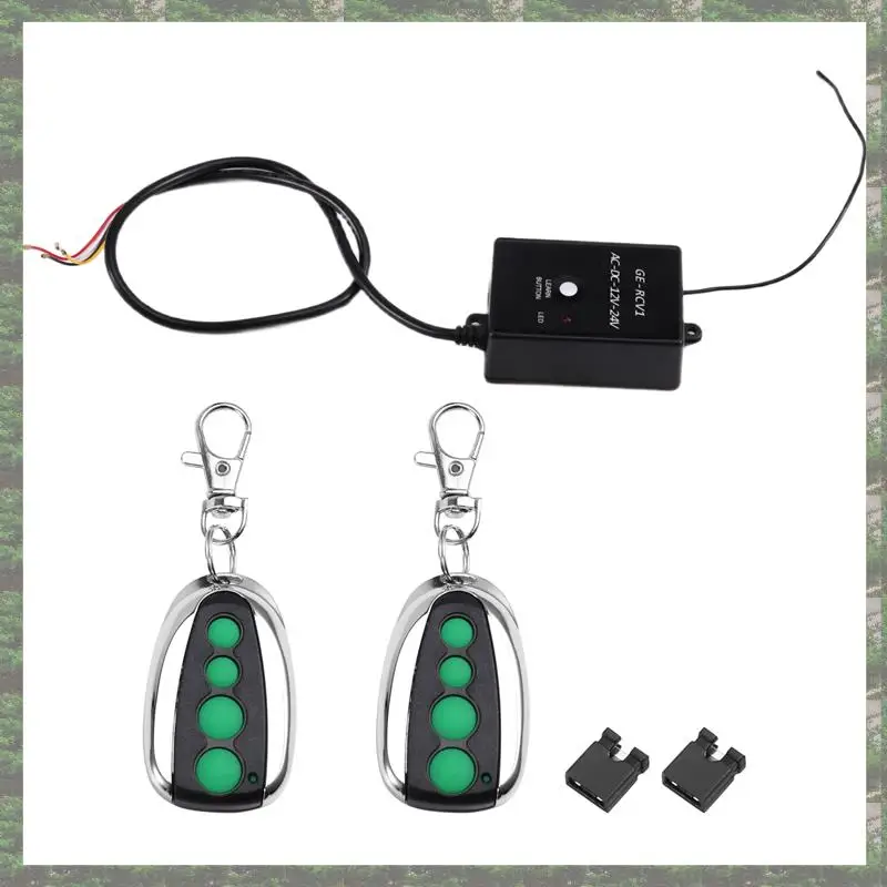 

GE-RCV1 Universal Receiver With Remote Control For Garage Door Opener DC/AC 12V/24V 433Mhz