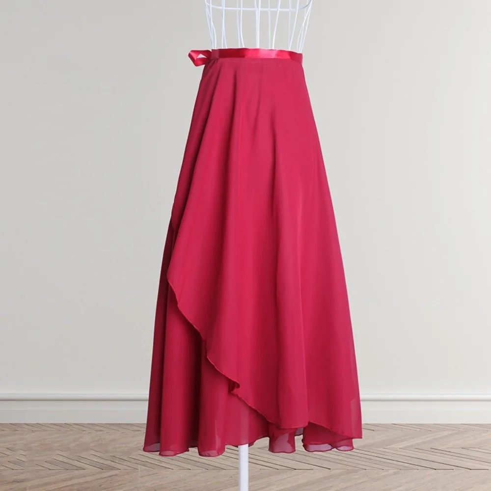 

Long Tie Up Ballet Skirt Wrap Scarf Dance Dress Long Chiffon Dance Skirt Pure Color Dance Accessories Dance Costumes Skirt Skate