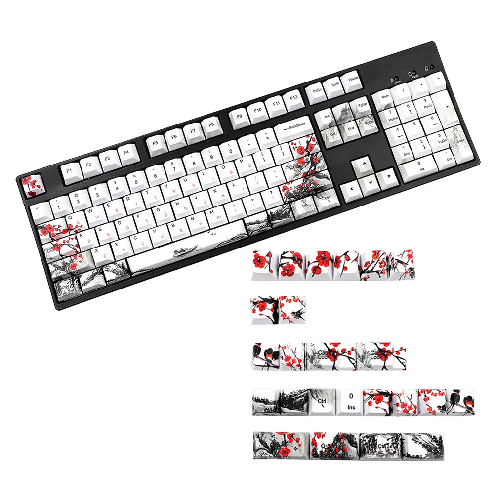 1Set Mechanical Keyboard Keycaps Colorful Creative Pattern Replacement Keycap for Pc Keyboard Smooth Texture Comfortable Gaming