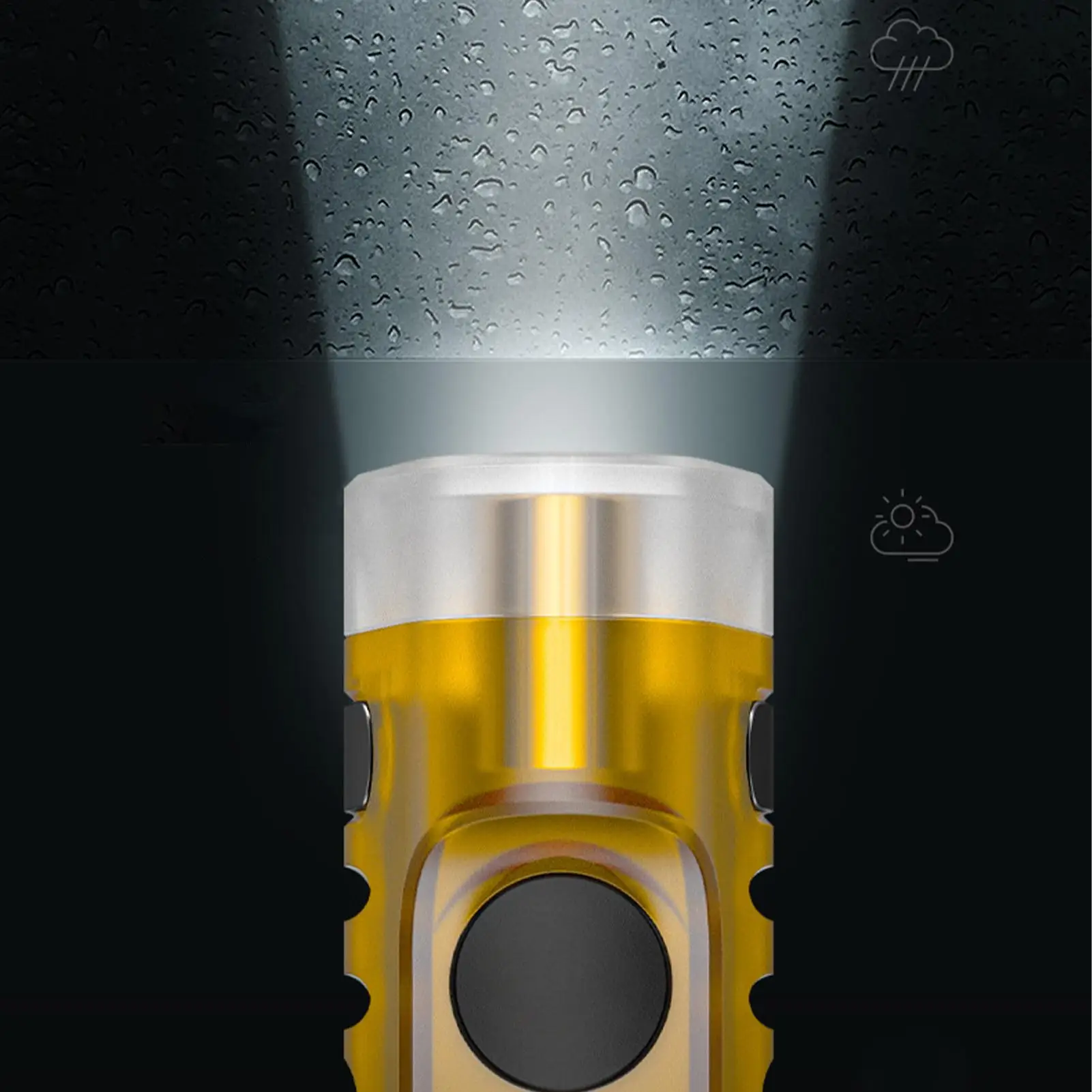 

Mini Key Chain Flashlight with Infrared Side Light Rechargeable Keychain Torch Portable Outdoor Lighting for Daily or Emergency