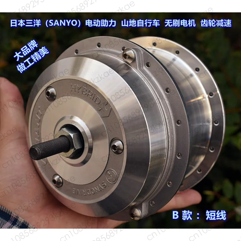 Electric assist, mountain bike, brushless wheel motor, one-way clutch, gear reduction