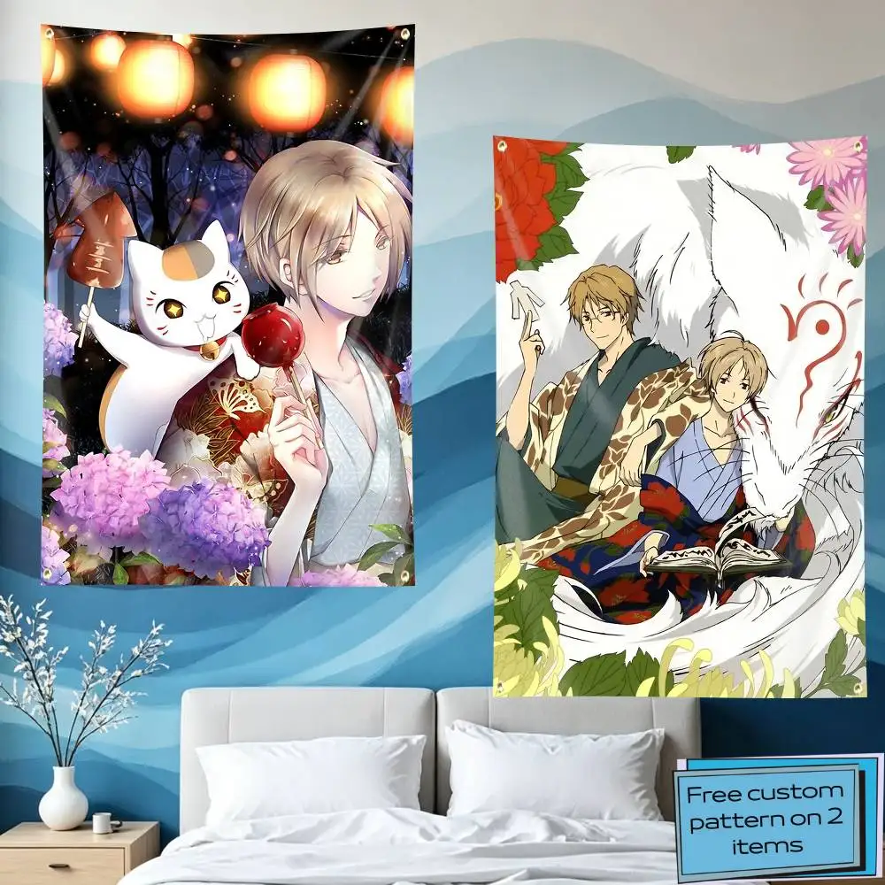Natsume-Yuujinchou Anime  Flag Tapestry Banner for Bedroom Living Room Outdoor Camping Custom Supported